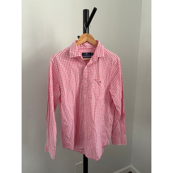 Vineyard vines Other - Vineyard Vines Classic Fit Tucker Gingham Pink Shirt